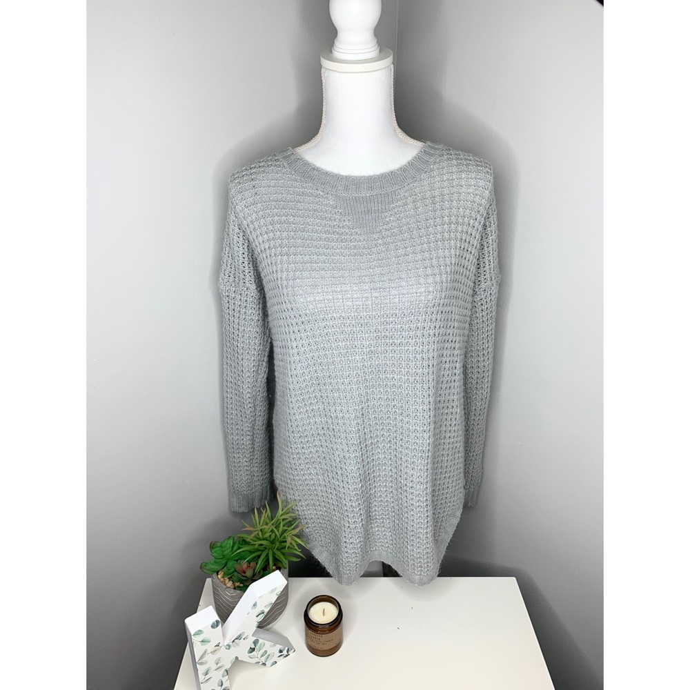Pink Rose Gray Sweater